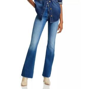 Mother Women's The Cruiser Sneak Fray Jeans Hike Hike Baby Blue Size 28 NWT